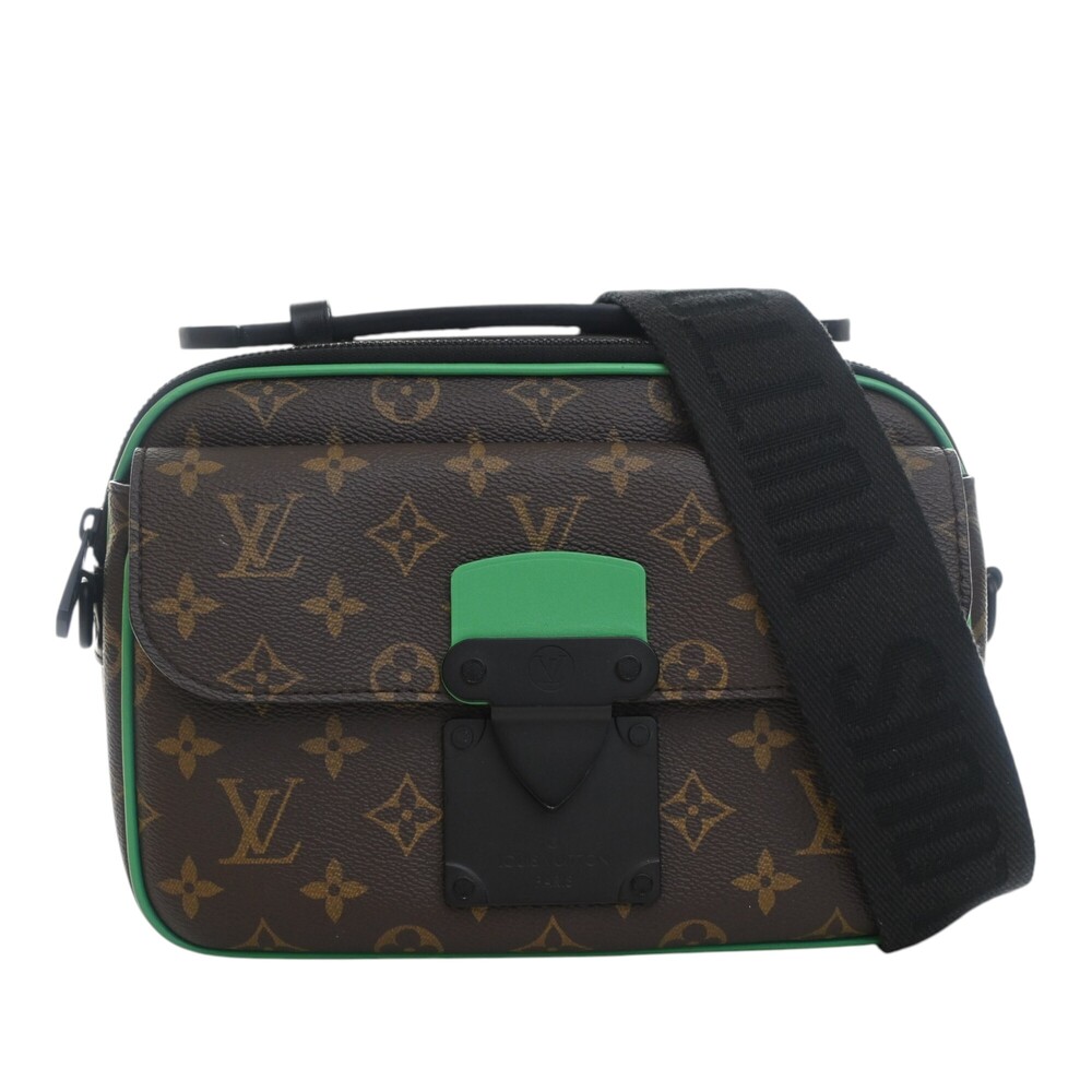 Pre-Loved Louis Vuitton Monogram Macassar S Lock Messenger Bag - Picture 1 of 12